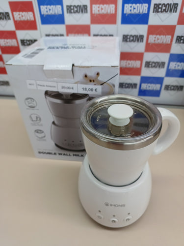 Espumador leche 70ml automático eléctrico y espuma de doble pared de acero inoxidable 304 para capuchino leche caliente chocolate caliente